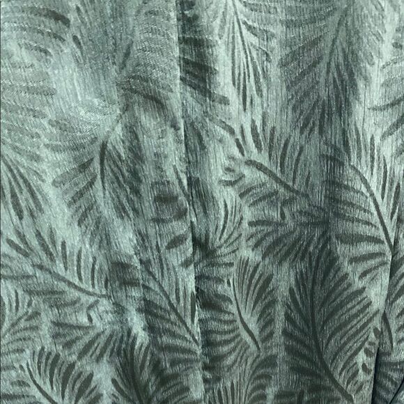 H&M Green Kaftan Midi Maxi Dress Palm Leaf Print Belted V-Neck‎ US 6 - Picture 11 of 16